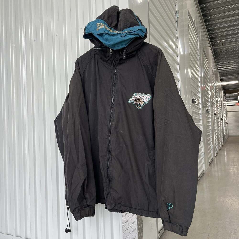Vintage Vtg 1990s 90s NFL Jacksonville Jaguars Pro Player Puffer Jacket Coat XXL